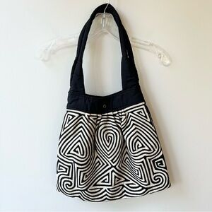 Black and White Quilted Women's Handbag